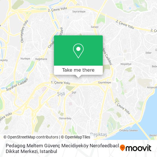 Pedagog Meltem Güvenç Mecidiyeköy Nerofeedbacl Dikkat Merkezi map