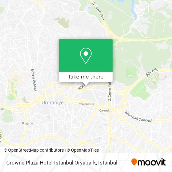 Crowne Plaza Hotel-Istanbul Oryapark map