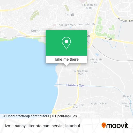izmit sanayi ilter oto  cam servisi map