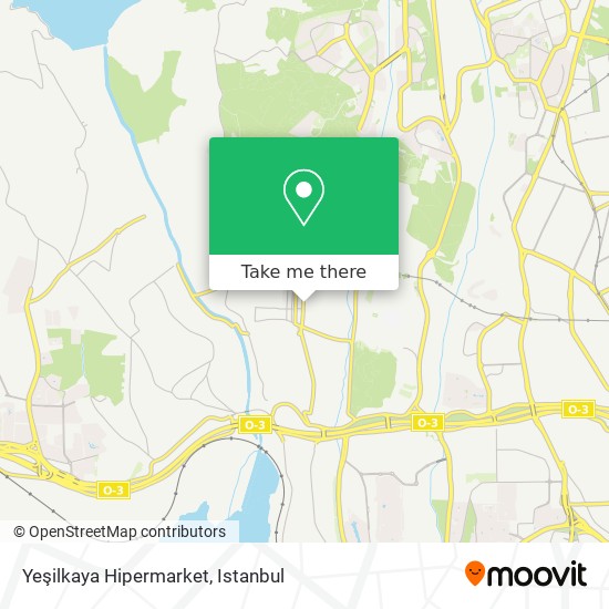 how to get to yesilkaya hipermarket in basaksehir by bus or cable car