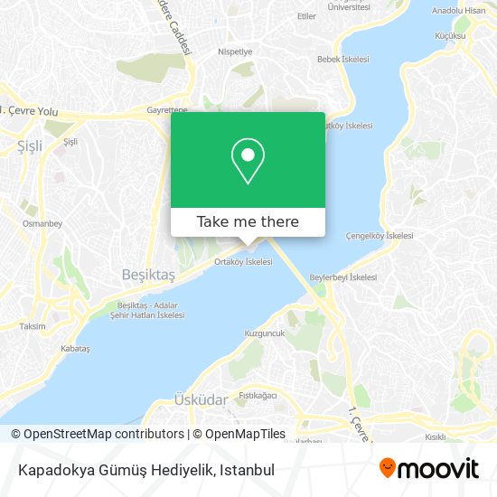 Kapadokya Gümüş Hediyelik map