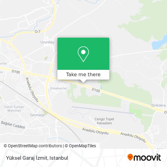 Yüksel Garaj İzmit map