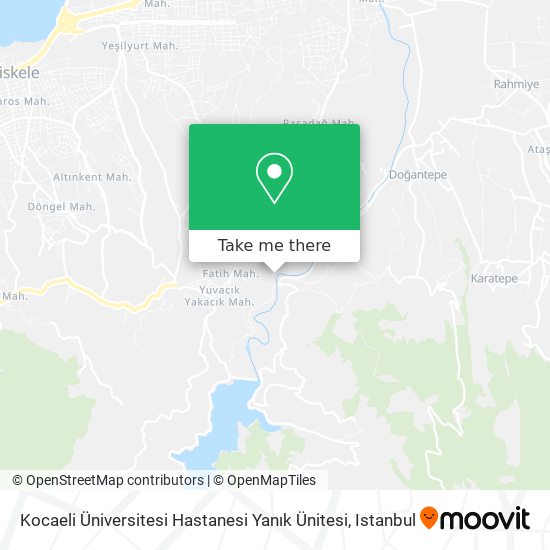 Kocaeli Üniversitesi Hastanesi Yanık Ünitesi map