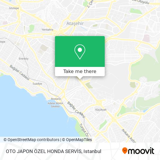 OTO JAPON ÖZEL HONDA SERVİS map