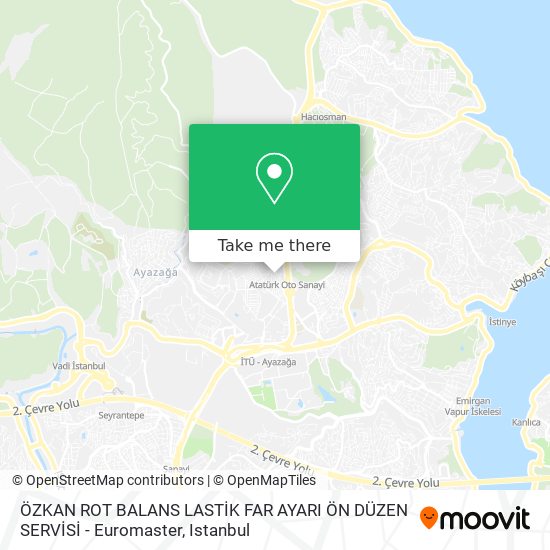 ÖZKAN ROT BALANS LASTİK FAR AYARI ÖN DÜZEN SERVİSİ - Euromaster map