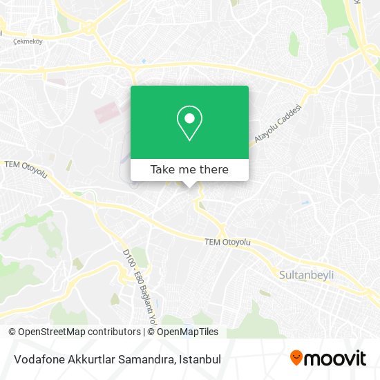 Vodafone Akkurtlar Samandıra map