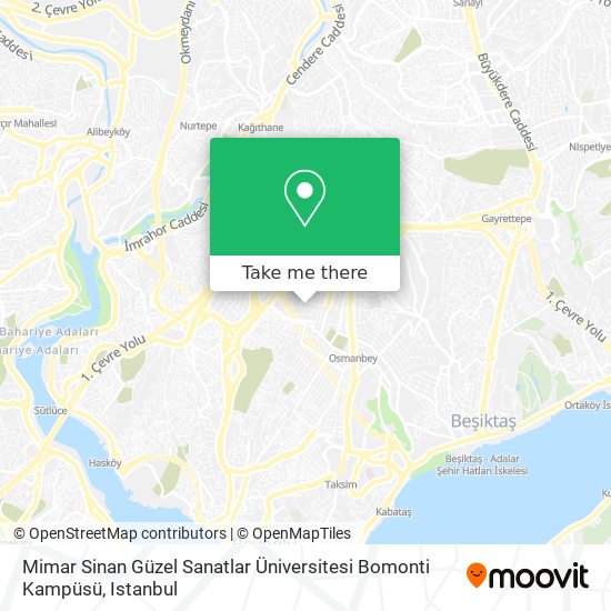 Mimar Sinan Güzel Sanatlar Üniversitesi Bomonti Kampüsü map