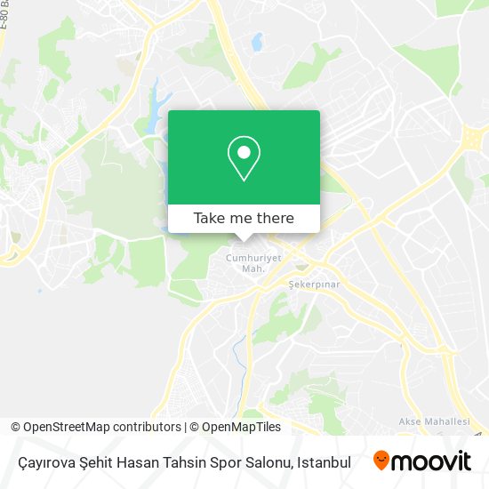 Çayırova Şehit Hasan Tahsin Spor Salonu map