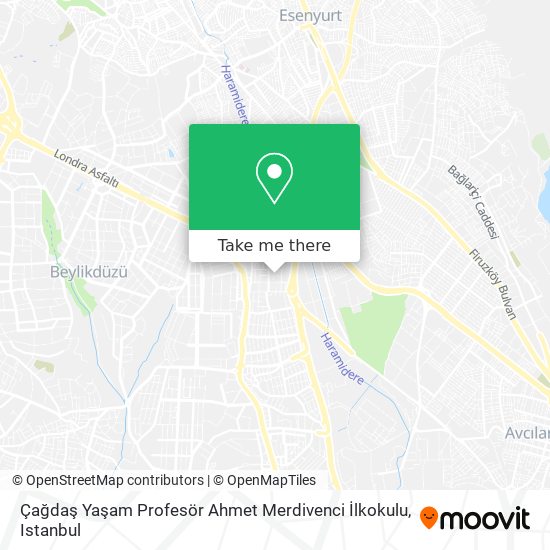 Çağdaş Yaşam Profesör Ahmet Merdivenci İlkokulu map