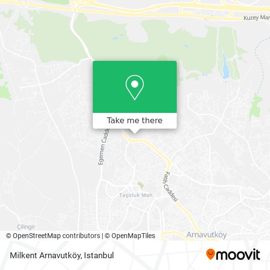 Milkent Arnavutköy map
