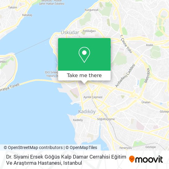 Dr. Siyami Ersek Göğüs Kalp Damar Cerrahisi Eğitim Ve Araştırma Hastanesi map