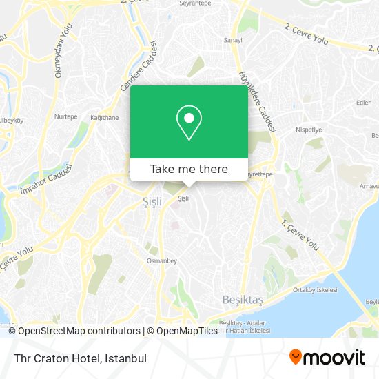 how to get to thr craton hotel in sisli by bus cable car or metro