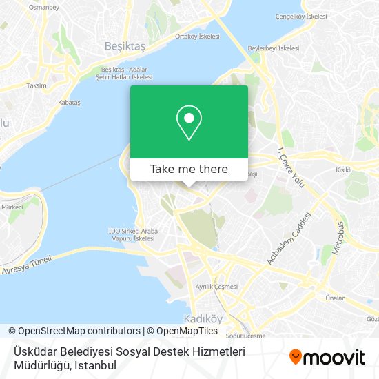 Üsküdar Belediyesi Sosyal Destek Hizmetleri Müdürlüğü map