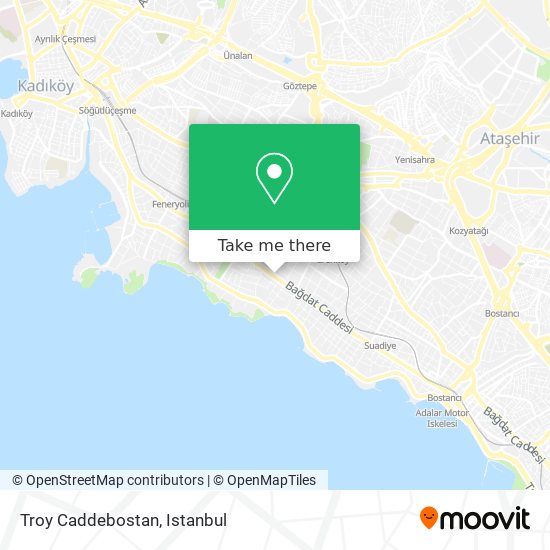 Troy Caddebostan map