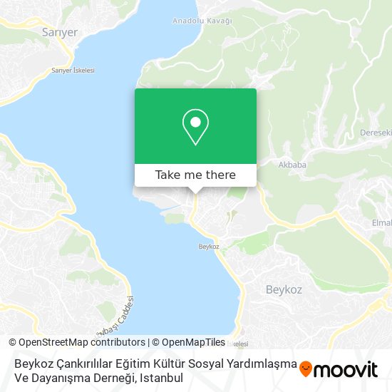 Beykoz Çankırılılar Eğitim Kültür Sosyal Yardımlaşma Ve Dayanışma Derneği map