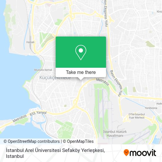 İstanbul Arel Üniversitesi Sefaköy Yerleşkesi map