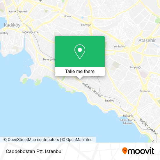 Caddebostan Ptt map