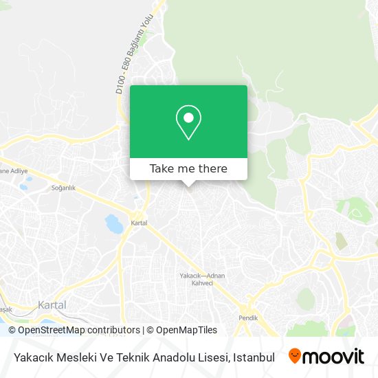 Yakacık Mesleki Ve Teknik Anadolu Lisesi map