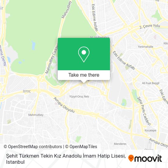 Şehit Türkmen Tekin Kız Anadolu İmam Hatip Lisesi map