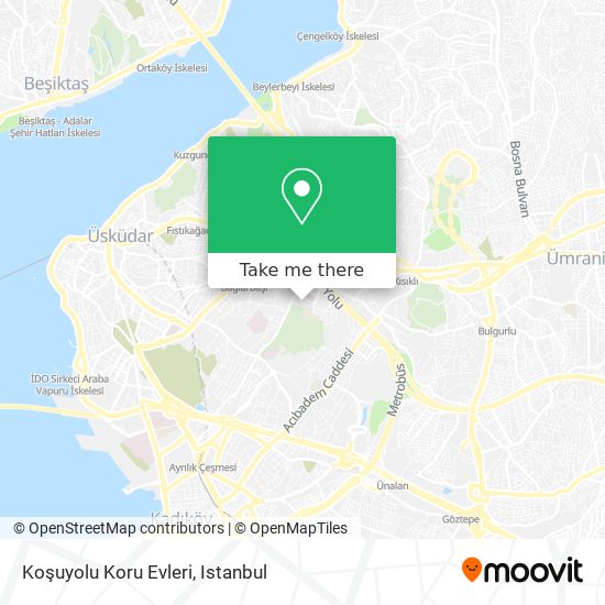 Koşuyolu Koru Evleri map