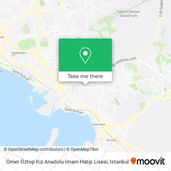 Ömer Öztop Kız Anadolu İmam Hatip Lisesi map