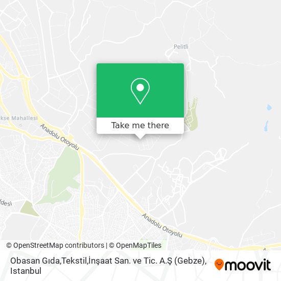 Obasan Gıda,Tekstil,İnşaat San. ve Tic. A.Ş (Gebze) map