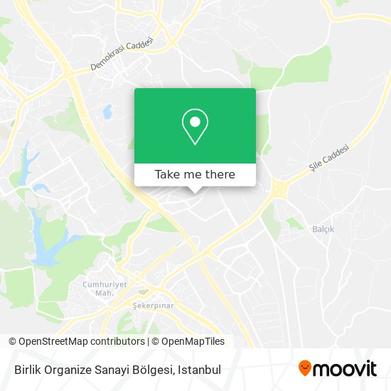 Birlik Organize Sanayi Bölgesi map