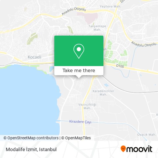 Modalife İzmit map