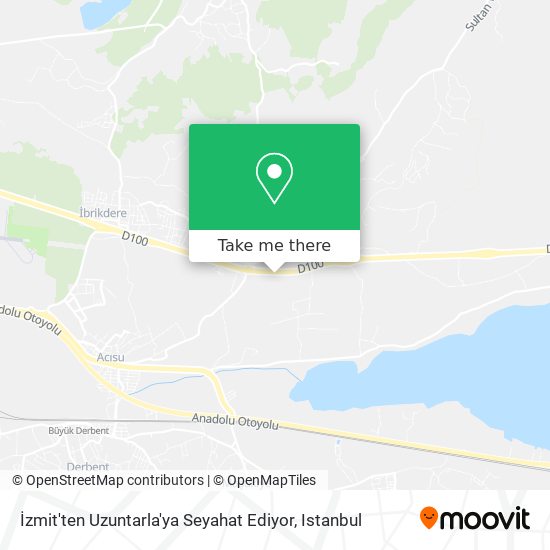İzmit'ten Uzuntarla'ya Seyahat Ediyor map
