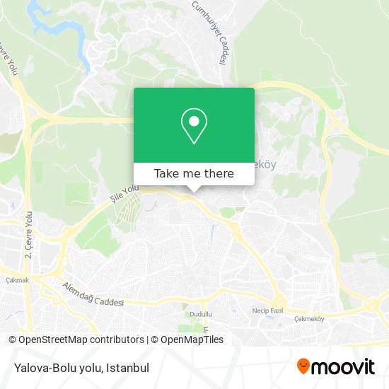 Yalova-Bolu yolu map