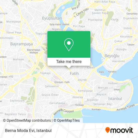 Berna Moda Evi map