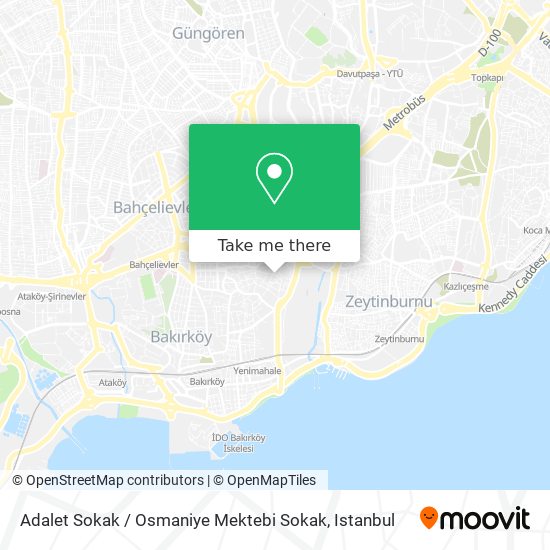 Adalet Sokak / Osmaniye Mektebi Sokak map