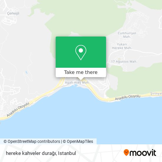 hereke kahveler durağı map