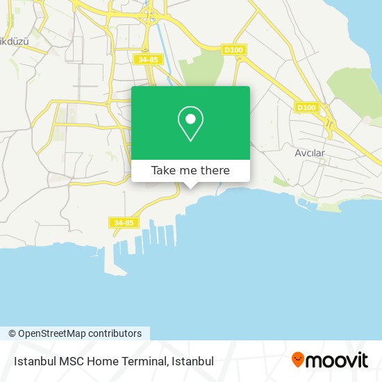 Istanbul MSC Home Terminal map