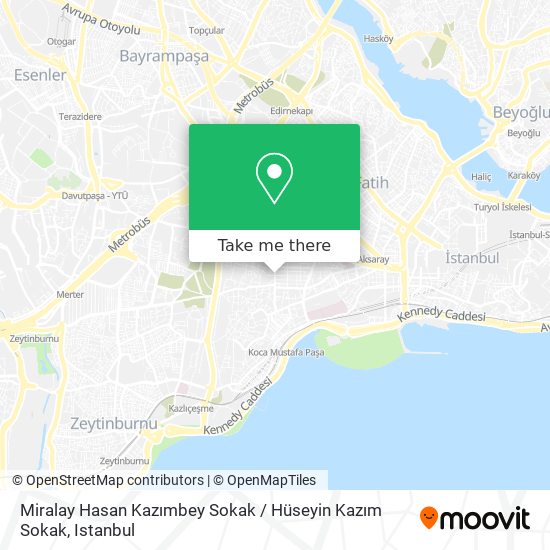 Miralay Hasan Kazımbey Sokak / Hüseyin Kazım Sokak map