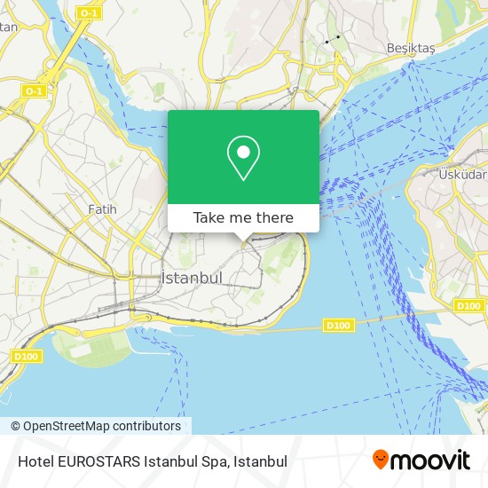 Hotel EUROSTARS Istanbul Spa map