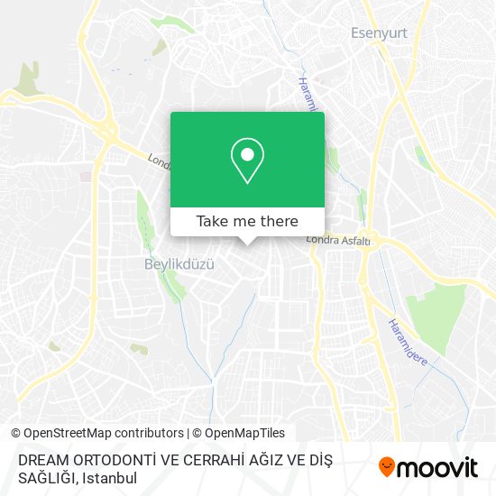 DREAM ORTODONTİ VE CERRAHİ AĞIZ VE DİŞ SAĞLIĞI map