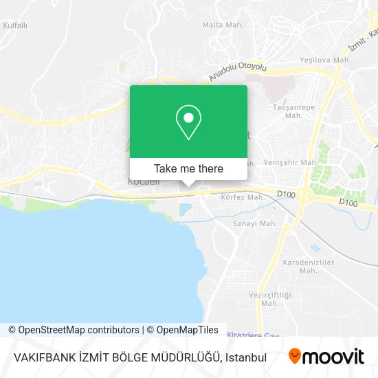 VAKIFBANK İZMİT BÖLGE MÜDÜRLÜĞÜ map