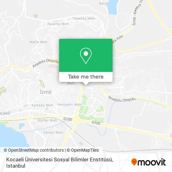 Kocaeli Üniversitesi Sosyal Bilimler Enstitüsü map