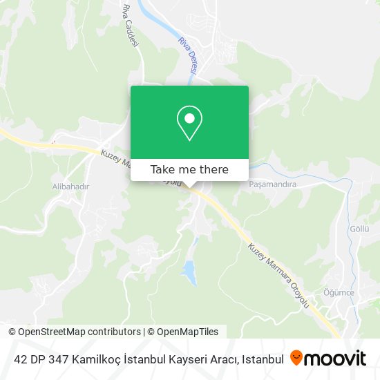 42 DP 347 Kamilkoç İstanbul Kayseri Aracı map
