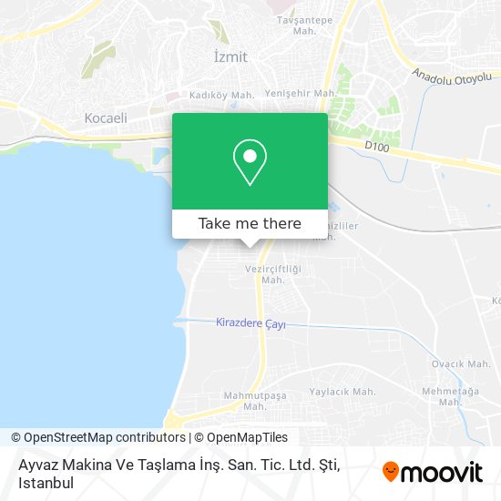 Ayvaz Makina Ve Taşlama İnş. San. Tic. Ltd.  Şti map