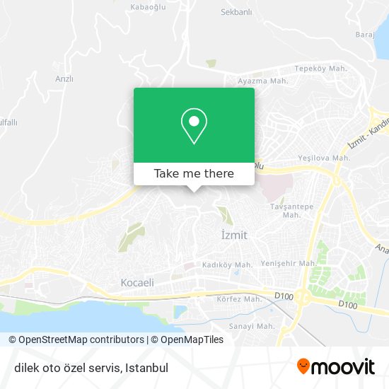 dilek oto özel servis map