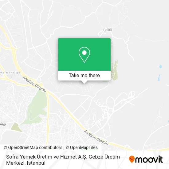 Sofra Yemek Üretim ve Hizmet A.Ş. Gebze Üretim Merkezi map