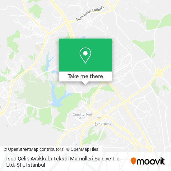 Isco Çelik Ayakkabı Tekstil Mamülleri San. ve Tic. Ltd. Şti. map