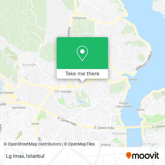 how to get to lg imax in sariyer by bus cable car or metro