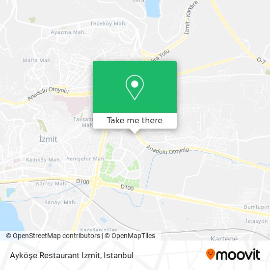 Ayköşe Restaurant Izmit map