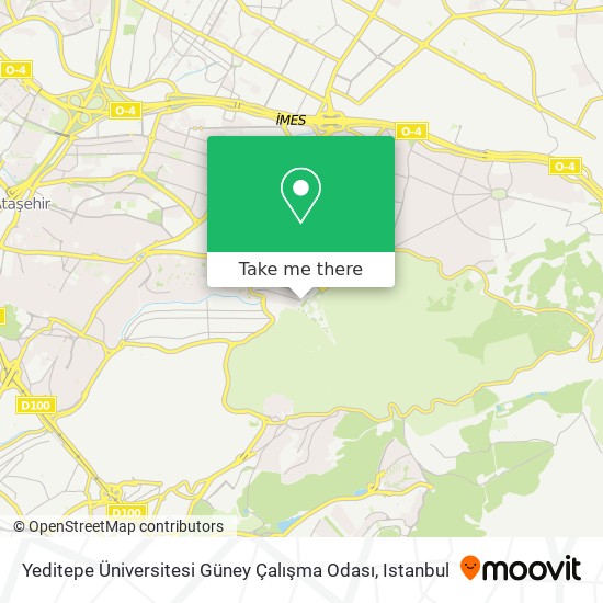 Yeditepe Üniversitesi Güney Çalışma Odası map