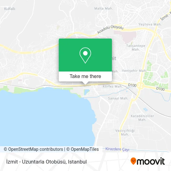 İzmit - Uzuntarla Otobüsü map