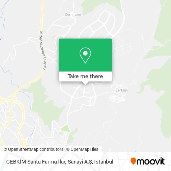 GEBKİM Santa Farma İlaç Sanayi A.Ş map