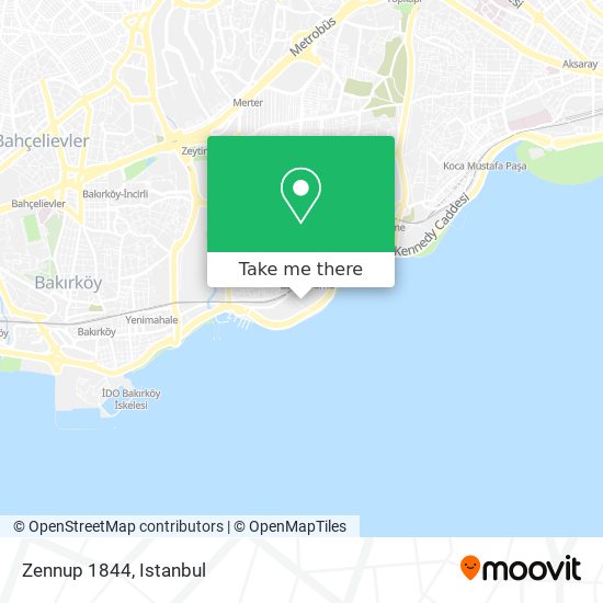 how to get to zennup 1844 in zeytinburnu by bus metro train or cable car